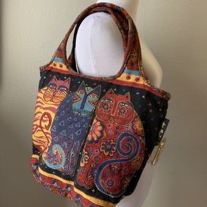 Laurel Burch Tote Bag with Famous Cat design